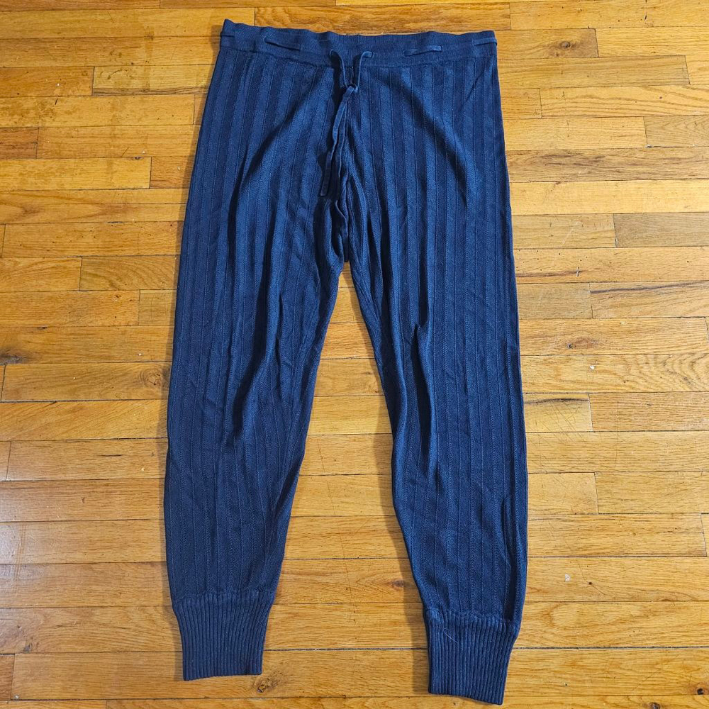 Missoni Navy Ribbed Knit Track Pants Joggers Large